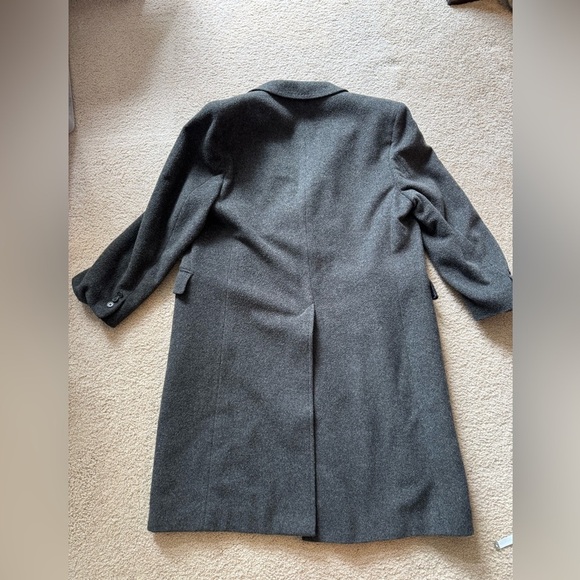 VTG Unisex Tiger Hall Wool Pea Overcoat - Picture 8 of 9